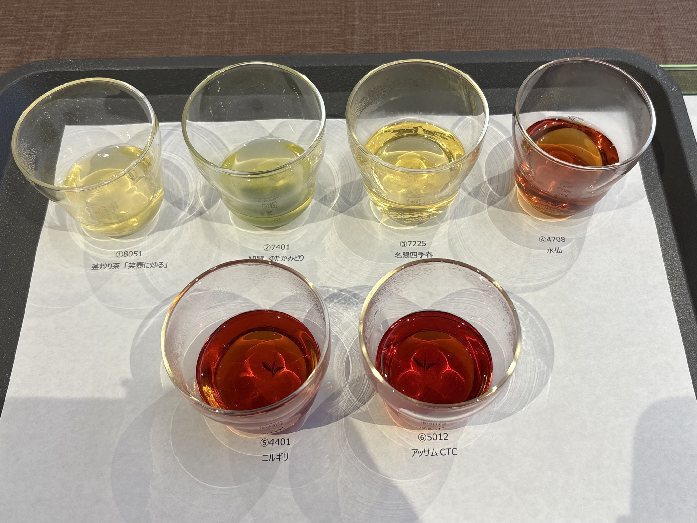 いろいろなお茶を飲み比べ